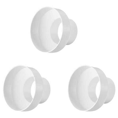 3X Ventilation Pipe Reducer Adapter Pipe Air Duct Adapter Pipe Connector for Inline Ventilation System(150-100mm)