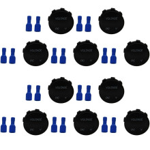 10X Voltage Meter Universal Voltmeter Digital Display Water Resistant LED Green Color for 12V-24V Car Motorcycle