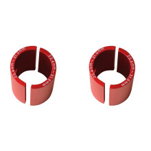 2X Vélo Tout Térrain Vélo Guidon Barre Cale Entretoise Tige Réducteur Taille Réduction Manchon Manchon Rouge