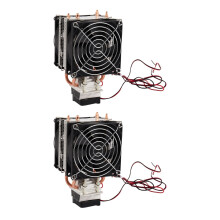 2X 12V 6A Thermo Elektrischer Peltier Halb Leiter Kuehler Kuehl System Kit Kuehler Luefter fuer Luft Kuehlung