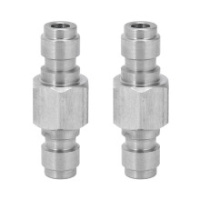 2X Paint  Air Pcp Both End Male Quick Disconnect Adaptor Stainless Steel Double Male Fill Nipple