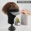 Polystyrene Foam Mannequin Face Model Head Wig Holder Eyeglass Glasses with Base Bracket - Black, 3 4