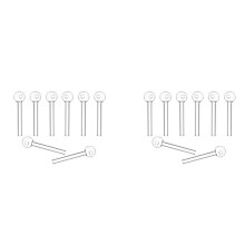 16 Piezas de Quemador de Lámpara de Aceite de Vidrio Reutilizable Transparente
