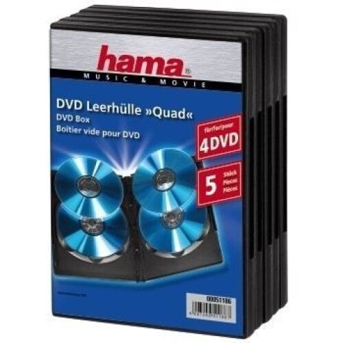 Hama DVD QUAD BOX - DVD JEWEL CASE - SCHWARZ (PACK…