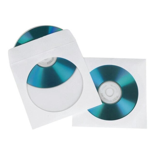 Hama Envelopes de papel para CD - Hama - Branco - 50 pcs - Práticas e fáceis de usar
