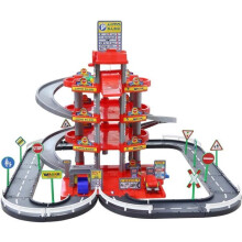 Brinquedo - WADER - Luxuosa Garagem de Estacionamento - 4 andares - Vermelho - Posto de Combustível &amp; Lava-Rápido