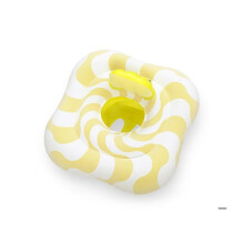 Sedia da nuoto quadrata Bestway 32298, comfort e morbidezza, motivo onde gialle, 76 cm x 76 cm