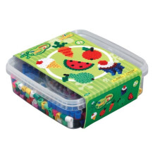 Scatola di perline da stirare - HAMA - 600 perline MAXI - 1 placca rotonda - Multicolore - A partire da 3 anni