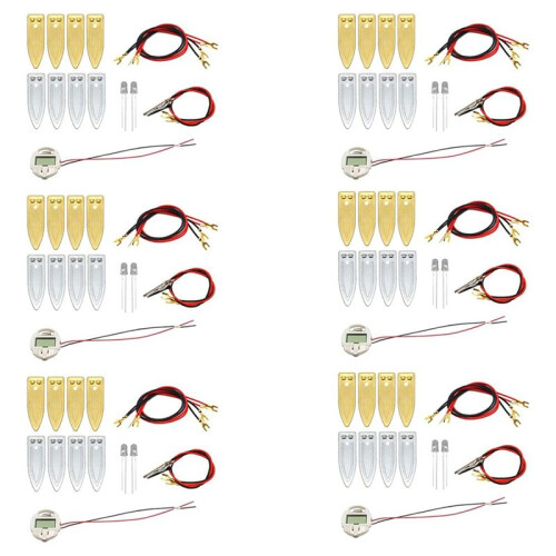Fruit Battery Science Experiment Kit for Home Teaching Toy, Lemon Potato Battery Physics Teaching Experiment 6 Sets