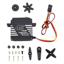 RXAZ Brushless Servo Aluminum Alloy Case Waterproof Digital Metal Gear Servo for RC Car Truck Crawler Boat Robot DIY 45KG