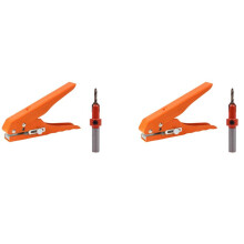 2X Pince à Poinçonner pour Bandes de Chant Outil de Poinçonnage Pince à Masquage 3X8MM Foret à Fraiser Trou de Vis Chapeau Outil de Menuiserie