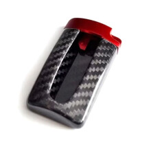 Real Carbon Fiber Key Fob Protective Cover Case for GTR U-Shape Car Key Case Cover Shell Bag Red
