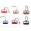 Decorative Keychain Geometric Glasses PU Leather Easy-Black 2