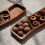 Multiple Compartment Storage Tray Made of Bamboos-Three grids 4