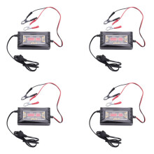 4X Son-1210D + LCD-Intelligentes Schnelles Blei-Säure-Ladegerät 12V 10A für Auto-Motorrad-Eu-Stecker