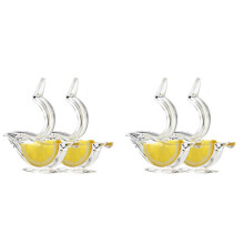 Manual Lemon Juicer,Acrylic Manual Lemon Slice Squeezer,Portable Transparent Fruit Juicer, Bird Shape, Hand Juicer (4PC)
