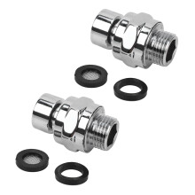 2X Brass Chrome Joint Shower Arm Angle Adjustable Swivel Adapter