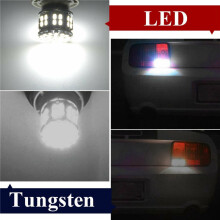 8 Peças 6000K Branco 1157 50SMD Freio Traseiro Lâmpada LED BAY15D 12V
