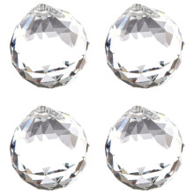 4pz 40MM Feng Shui Sfaccettato Decorazione Palla di Cristallo Pendente (Chiaro)