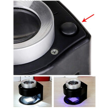 2pcs 30X Scale Desktop Magnifier with 3 LED Handheld Illuminated Magnifying Glass Dual Optical Glass Jeweler Loupe