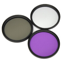 3 In1 Lens Filter Set for Cameras 58mm with UV+CPL+FLD Filters and Carry Bag for Various Scenes