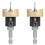 2X Woodworking Countersink Drill Carbide Tipped Adjustable Depth No-Thrust  Bearing for 3/32 X1/4 Countersink Bit 1