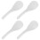 4X Kitchen Dotted White Plastic Flat Rice Scoop Paddle Meal Spoon 1