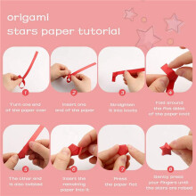 6180 Sheets Star Origami Paper 27 Assortment Color Paper Strip Double Sided Origami Solid Color Decoration Paper Strips