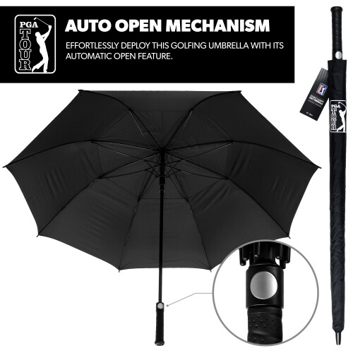 PGA TOUR 62" Windproof Double Canopy Umbrella 2