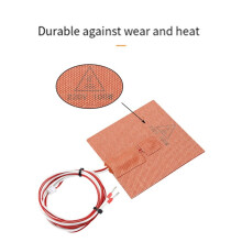3D Printer Silicone Heated Pad, Heating Plate 100x100MM 220V 100W Hot Bed Silicone Pad, Hotbed Mat with Back Adhesive
