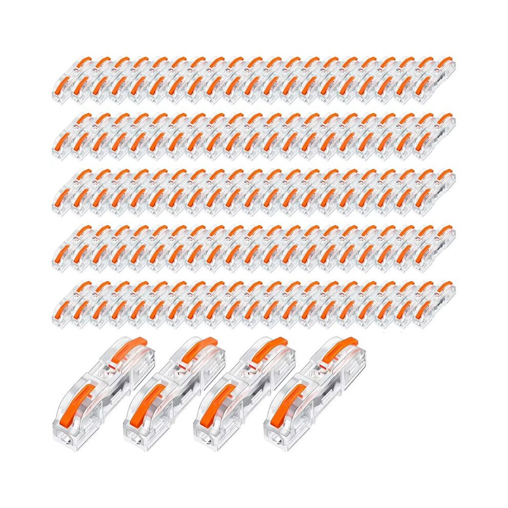 100Pcs Wire Connectors Inline Wire Cable Connector Quick Compact Cable Connector Transparent 4713120683089