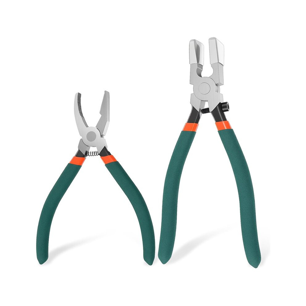 2-Piece Professional Glass Cutting & Breaking Pliers Kit For Stained Glass And Mosaics 4712847595897