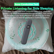 Under Pillow Speaker  for Sleeping Bone Conduction Pillow Speaker with 11 Built-in White Noise Silent Sleep Bar