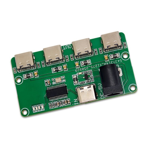 USB2.0 HUB Module 1-to-4 Hub Module 480Mbps Type-C Input Type-C Output with LED Indicator for Keyboard Mouse 1