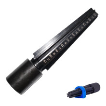 Herramienta para Medir Anillos de Cera con Hoja de 6 Lados para Agrandar y Tallar Anillos de Cera con Precisión.