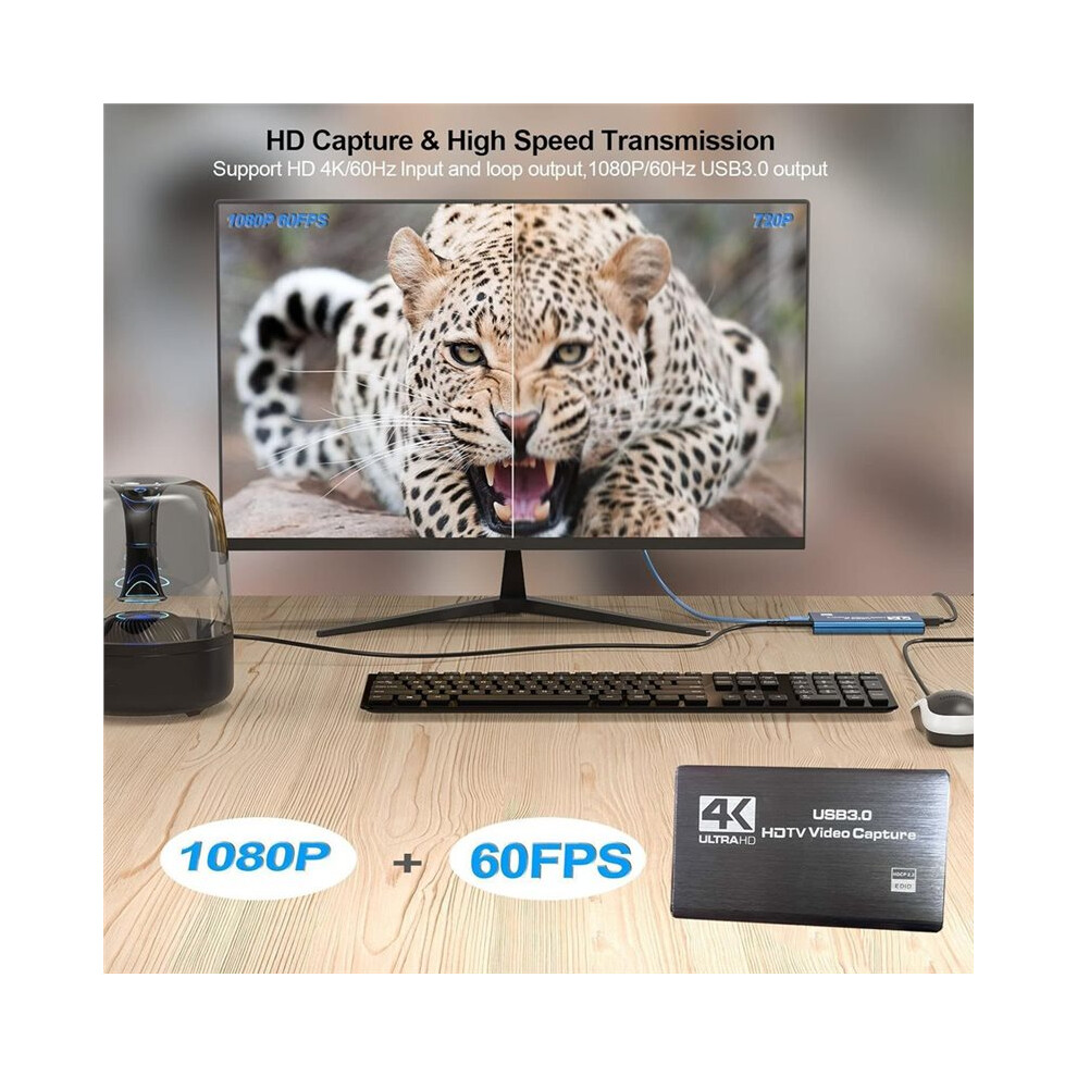 1080P Hd Video Recorder Grabber For Obs Game Capturing Card Live -Compatible 4K Usb 3.0 Video Capture Card 6031190064064
