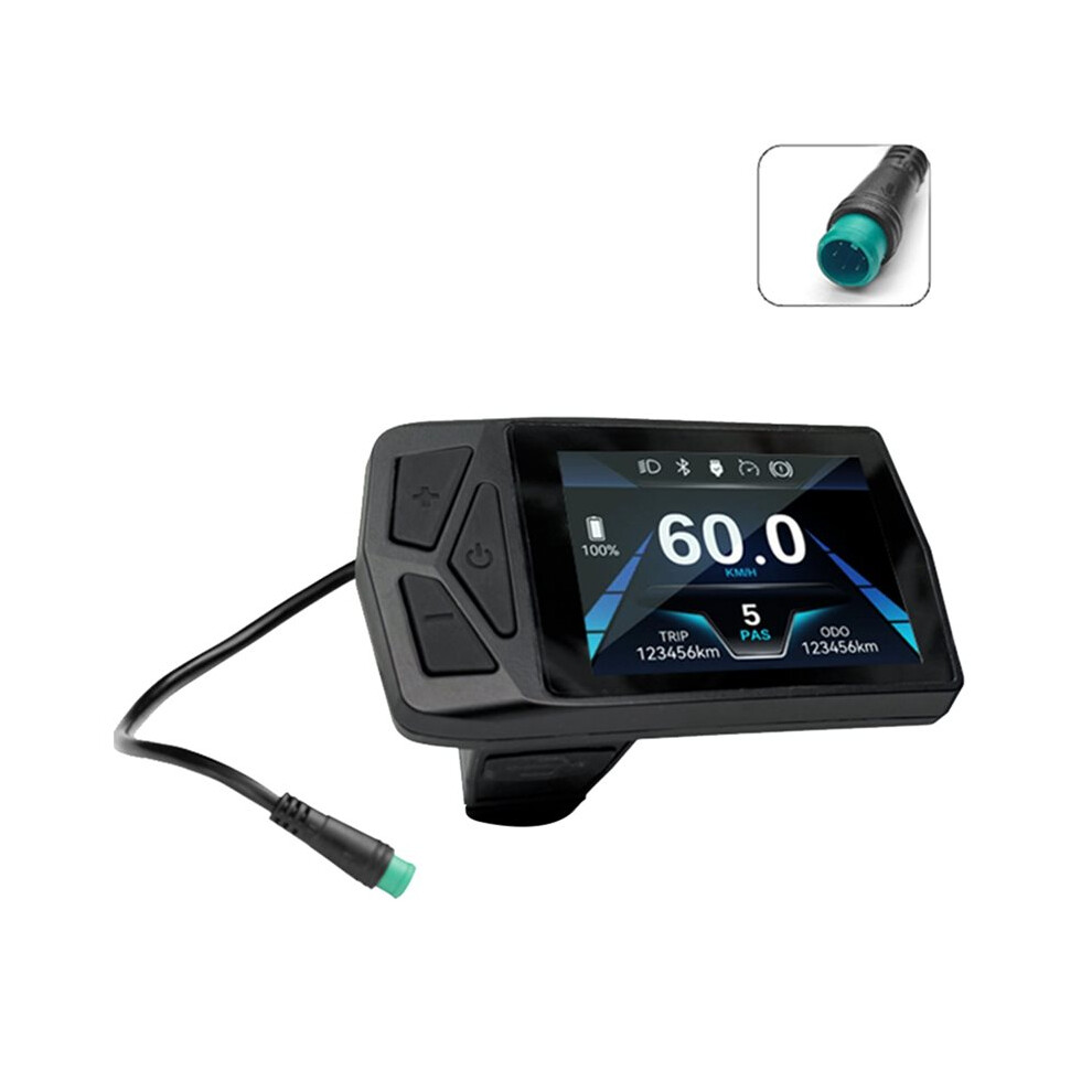 Electric Bike 36V-72V Lcd T24 Color Display Waterproof Connector E-Bicycle Display For Electric Bike Accessory 4713584472595