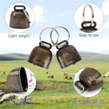 5-Pack Adjustable Goat Collars with Loud Grazing Copper Bells for Small Farm Animals