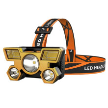 Linterna Frontal LED Recargable por USB de Alta Intensidad, Ideal para Actividades Como Pesca, Acampada Al Aire Libre y Senderismo Nocturno.