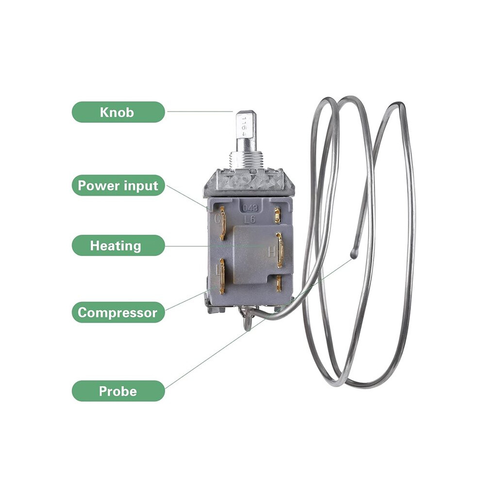 Fridge Thermostat,Universal Wdf-18 Refrigerator Thermostat 250V 50/60Hz Fridge Thermostat Controller 6032318096103