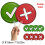 Double-Sided Correct & Wrong Handheld Signs Paddle for Classroom Activity Competition Scoring Voting Paddles Teaching 3
