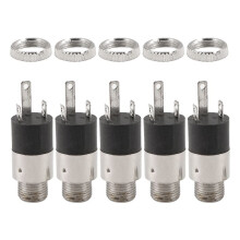5Pcs Connecteur De Montage Sur Panneau Jack Stéréo 3,5 Mm
