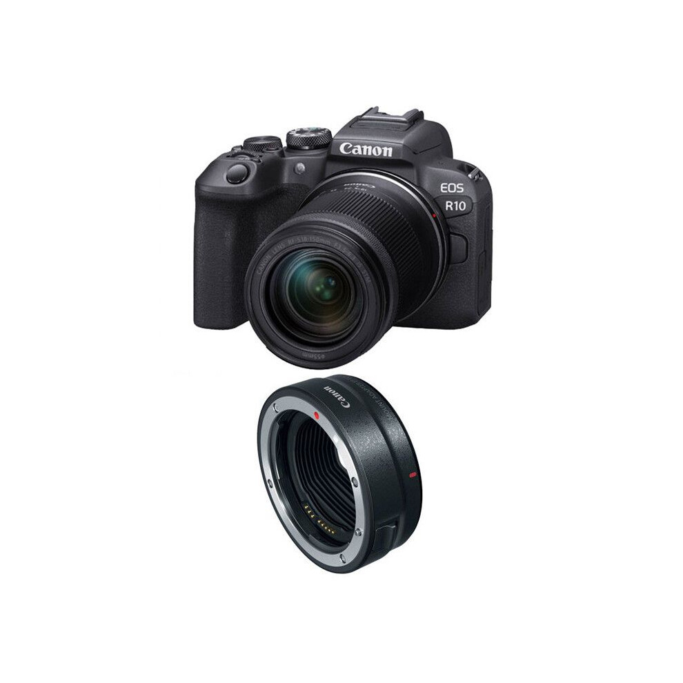 Canon Eos R10 + Rf-S 18-150Mm F3.5-6.3 Is Stm + Ef-Eos R Adapter