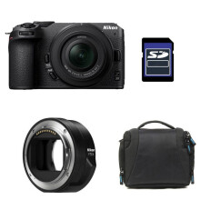 NIKON Z30 + Z 16-50 + Bolsa + Tarjeta SD de 8 Go + Adaptador FTZ II