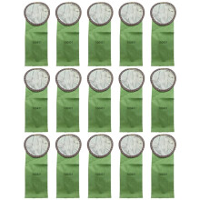 100431 Micro Filter Bags Replacement for ProTeam 6 Quart Backpack Vacuum Super QuarterVac Open Cirular Collar 15PCS