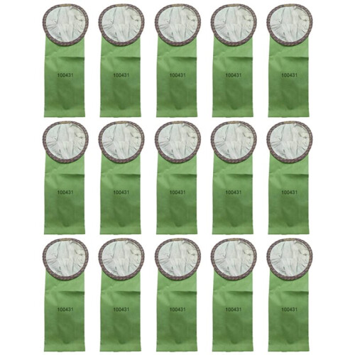 100431 Micro Filter Bags Replacement for ProTeam 6 Quart Backpack Vacuum Super QuarterVac Open Cirular Collar 15PCS