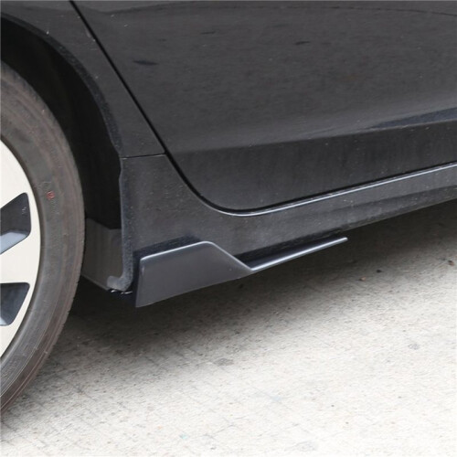 2X Side Skirts Fits Universal Vehicles Black 450mm Exterior Side Bottom  Extensions Splitter Lip Car Diffusers