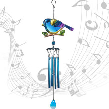 2X Wind Chimes Outdoor Indoor Decor Windchime, Mobile Romantic Bird Wind Chimes for Home Festival Garden Decoration