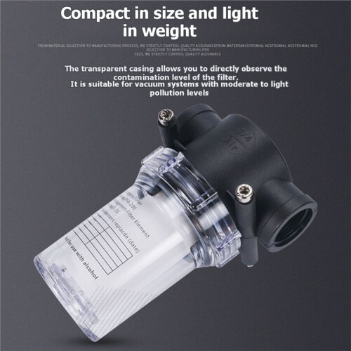 PFA150/200-E 1/2 3/4 Female Thread Filter Cartridge Plastic Vacuum Filter Cup High Negative Pressure Negative PFA-200