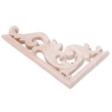 10Pcs Left+Right(Each 5Pcs) Vintage Wooden Carved Corner Onlay Furniture Wall Decor Unpainted Frame Applique